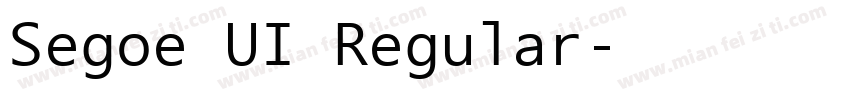 Segoe UI Regular字体转换